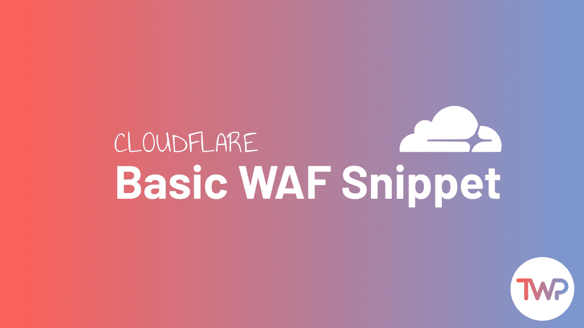 Basic WAF Cloudflare Setup